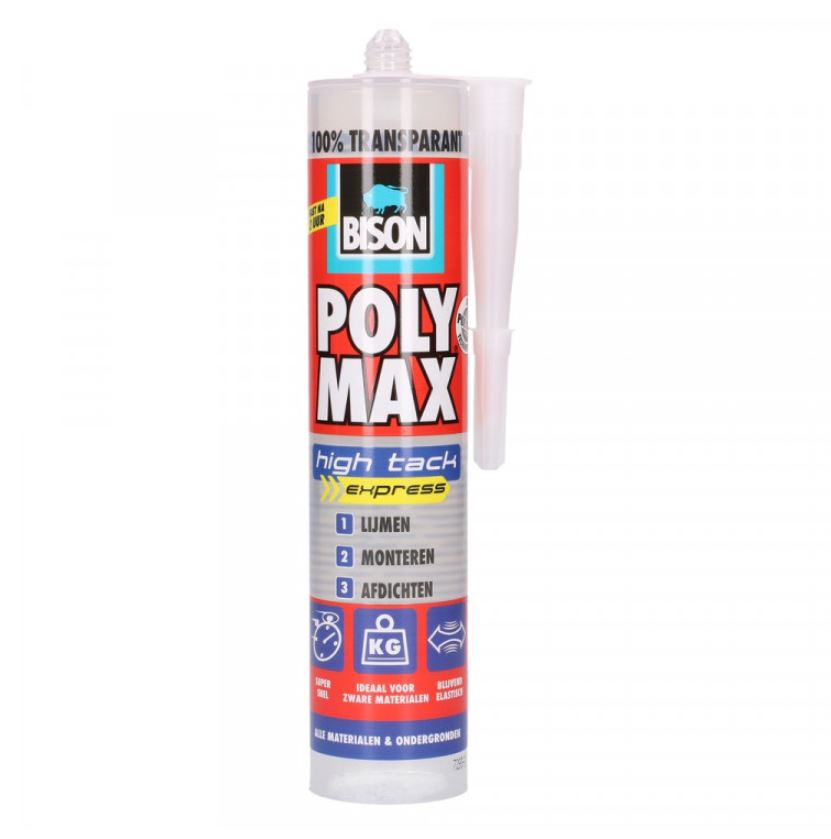 Bison Poly Max High Express transparant 300 gram -