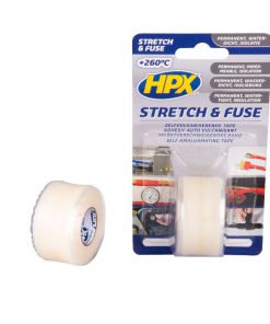HPX Stretch & Fuse zelfvulkaniserende tape 25 mm x 3 meter transparant