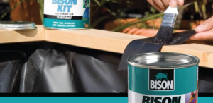 Rubber op hout lijmen