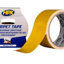 HPX TAPIJTTAPE 50MM 5M DUBBELZIJDIG