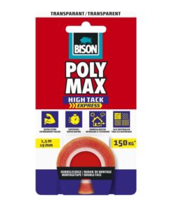 Bison Poly Max High Tack Express montagetape transparant