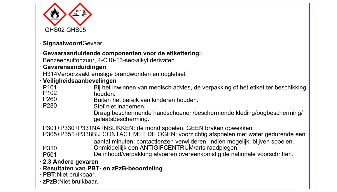 waarschuwingsblad bison siliconen remover 3