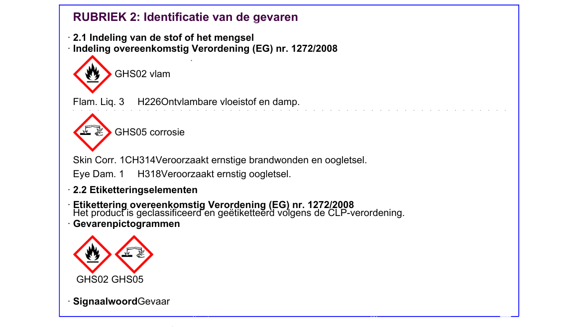 waarschuwingsblad bison siliconen remover 1