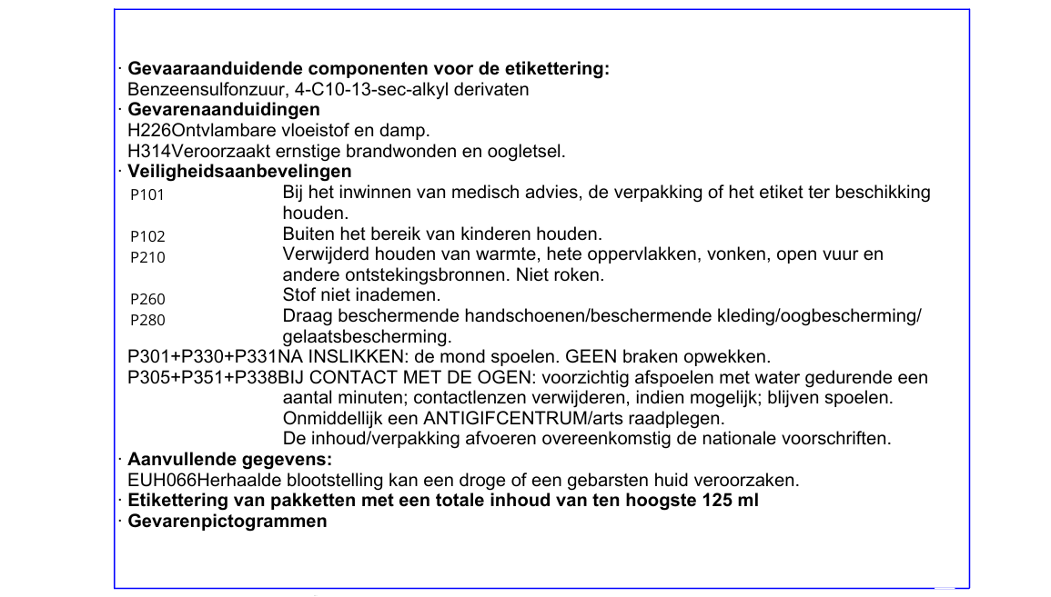 waarschuwingsblad bison siliconen remover 2